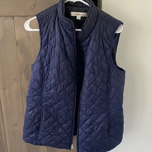 croft & barrow Navy Quilted Sleeveless Vest